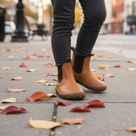 DETSKÁ BAREFOOT OBUV CHELYS COGNAC, FRODDO, G3160237-1, HNEDÁ