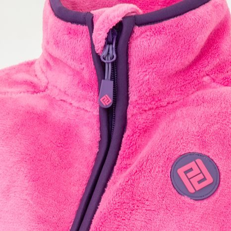 VESTA DÍVČÍ CHLUPATÁ SE STOJÁČKEM, PIDILIDI, PD1140-03, RŮŽOVÁ