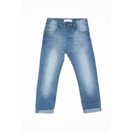 Kalhoty džínové dívčí s elastenem, Minoti, bloom 6, modrá