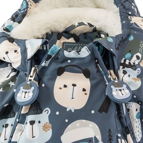 CHLAPČENSKÁ ZIMNÁ KOMBINÉZA S KOŽÚŠKOM, PIDILIDI, PD1129-02, MODRÁ