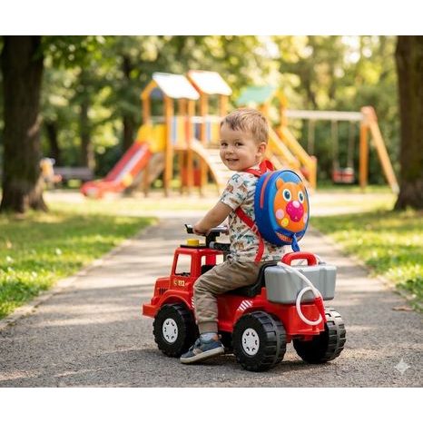 KULATÝ BATŮŽEK S MEDVĚDEM - KLUK JEDE NA HŘIŠTĚ