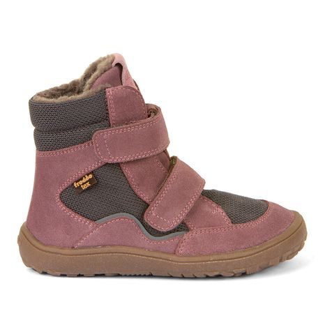 DÍVČÍ ZIMNÍ BAREFOOT BOTY TEX WINTER GRAY PINK, FRODDO, G3160233-6, RŮŽOVÁ