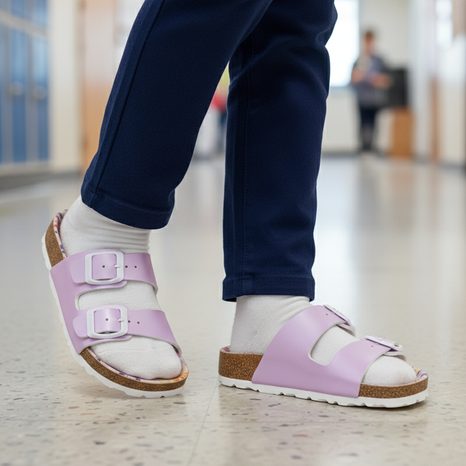 DIEVČENSKÉ KORKOVÉ PANTOFLE SUPERFIT FOOTBAD BLACK 1-800111-8530