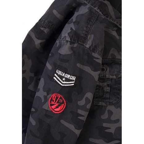 KOŠILE CHLAPECKÁ MASKÁČOVÁ S KAPUCÍ, MINOTI, STEREO 8, ŠEDÁ