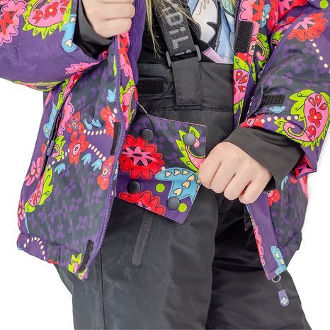 DÍVČÍ BUNDA LYŽAŘSKÁ ZIMNÍ KINDU PIDILIDI, PD1148-06, FIALOVÁ