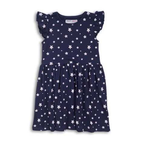Šaty dievčenské bavlnené, Minoti, 2KDRESS10, tmavo modrá