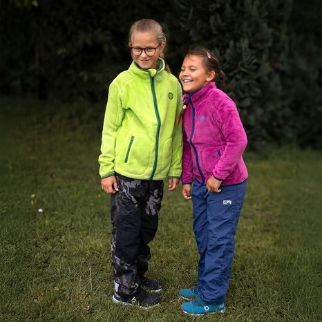 MIKINA DÍVČÍ CHLUPATÁ SE STOJÁČKEM, PIDILIDI, PD1139-07, FUCHSIA