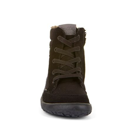 DĚTSKÉ ZIMNÍ BAREFOOT BOTY TEX WOOL GROW BLACK, FRODDO, G3160234-4, ČERNÁ