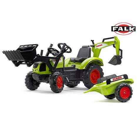 Traktor šliapací Claas Arion 430 s nakladačom, rýpadlom a vlečkou, Falk, W012721 