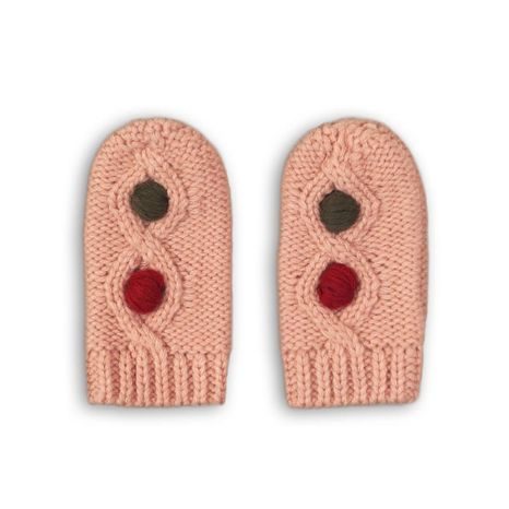 Mănuși tricotate, Minoti, DEER 17, roz 