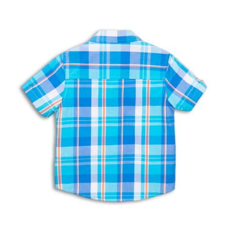 KOŠILE CHLAPECKÁ S KRÁTKÝM RUKÁVEM, MINOTI, JEEP 5, MODRÁ