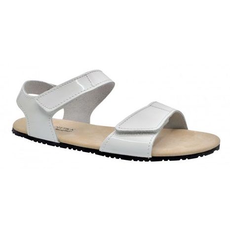dámske barefoot sandále BELITA 01, Protetika, biela lesklá