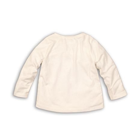 TRIČKO DÍVČÍ S DLOUHÝM RUKÁVEM S APLIKACÍ, MINOTI, TRAVELLER 10, BÍLÁ