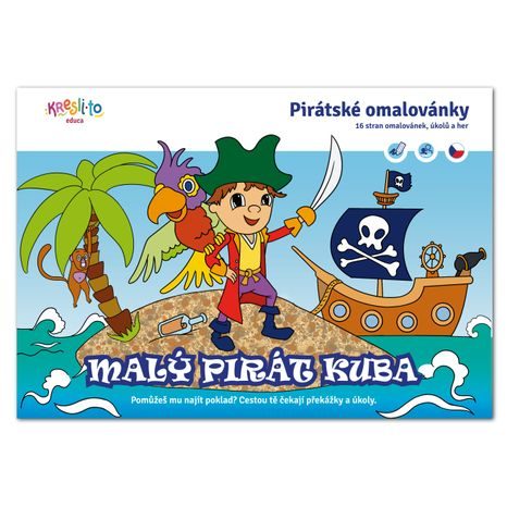 MALÝ PIRÁT KUBA OMALOVÁNKA A5, KRESLI.TO, W031845