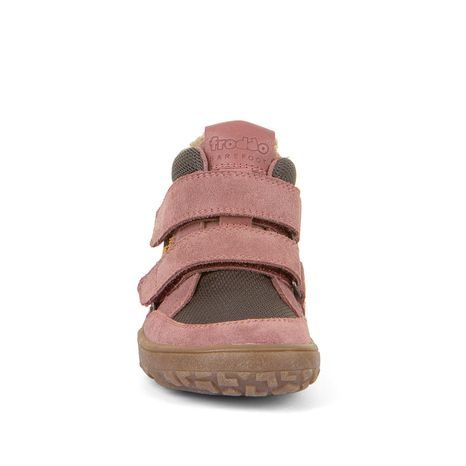 DÍVČÍ ZIMNÍ BAREFOOT BOTY TEX WOOL GRAY PINK, FRODDO, G3110254-6W, RŮŽOVÁ