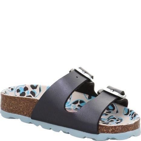 CHLAPECKÉ KORKOVÉ PANTOFLE SUPERFIT FOOTBAD BLACK/MULTICOLORED 1-800111-0070