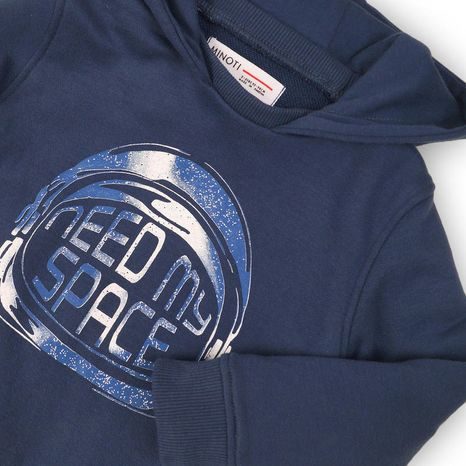 HANORAC CU GLUGĂ PENTRU BĂIEȚI, MINOTI, TB FLEECE HOODY 1, ALBASTRU ÎNCHIS