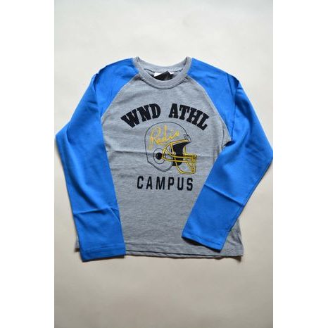 Tricou pentru băieți cu mânecă lungă, Wendee, ozfb1016292, albastru deschis