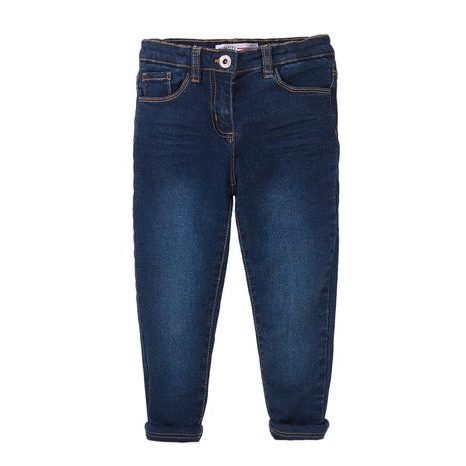 PANTALONI DIN DENIM CU CĂPTUȘEALĂ PENTRU FETE, MINOTI, 8GLNJEAN 2, ALBASTRU