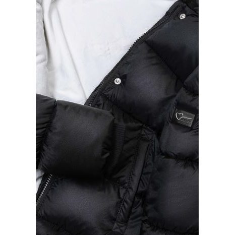 KABÁT DÍVČÍ NYLONOVÝ PUFFA PODŠITÝ MICROFLEECEM, MINOTI, 12COAT 2, ČERNÁ