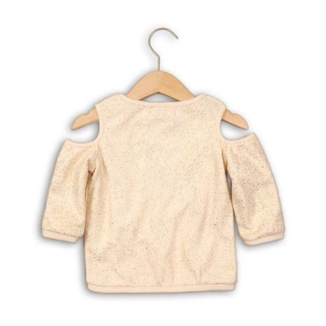 BLÚZKA DIEVČENSKÉ S HOLÝMI RAMENAMI, MINOTI, SHIMMER 5, BÉŽOVÁ