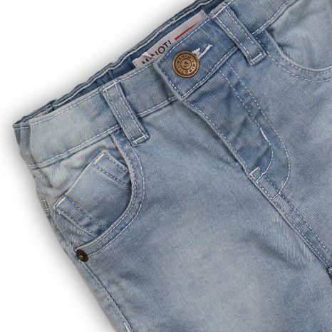 PANTALONI SCURȚI DE BLUGI PENTRU FETE, CU BRETELE, MINOTI, MEXICO 6, ALBASTRU