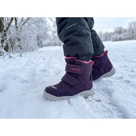 DIEVČENSKÉ ZIMNÉ TOPÁNKY HUSKY1 PURPLE/PINK SUPERFIT 1-006047-8500
