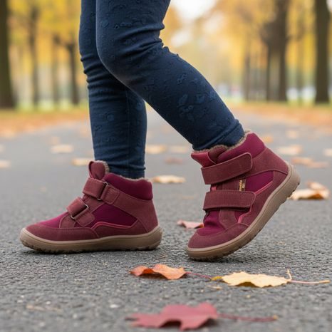 PANTOFI DE IARNĂ PENTRU FETE TEX WOOL BORDEAUX, FRODDO, G3110254-4W, ROȘU