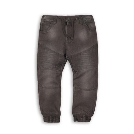 Kalhoty chlapecké džínové s elastenem, nohavice do gumy, Minoti, MONO 8, šedá 
