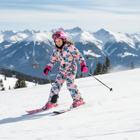 DIEVČENSKÁ LYŽIARSKA KOMBINÉZA BENGO, PIDILIDI, PD1153-01, RUŽOVÁ