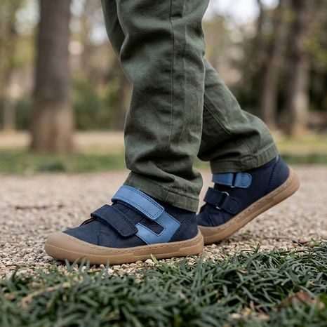 CHLAPČENSKÉ CELOROČNÉ ČLENKOVÉ BAREFOOT TOPÁNKY MALY F DARK BLUE FRODDO G2130380
