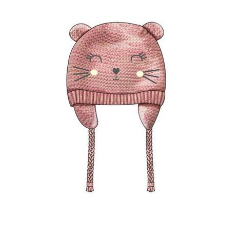 Čiapka dievčenská mačka, Minoti, NBHT 04, růžová