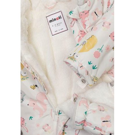 SALOPETĂ DE IARNĂ PENTRU SUGARI CU CĂPTUȘEALĂ DE BLANĂ, MINOTI, BUTTERFLY 3, ROZ
