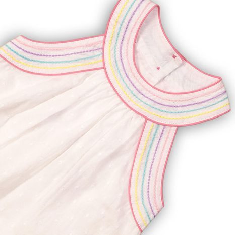 ŠATY DÍVČÍ BAVLNĚNÉ, MINOTI, POOL 1, BÍLÁ