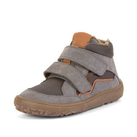 DĚTSKÉ ZIMNÍ BAREFOOT BOTY TEX WOOL GRAY, FRODDO, G3110254-3W, ŠEDÁ
