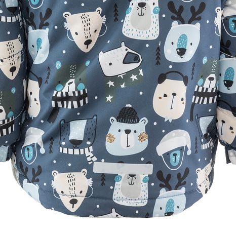 CHLAPČENSKÁ ZIMNÁ BUNDA S KOŽUŠINOU, PIDILIDI, PD1130-02, MODRÁ