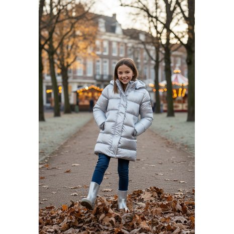 KABÁT DÍVČÍ NYLONOVÝ PUFFA PODŠITÝ MICROFLEECEM, MINOTI, 12COAT 3, HOLKA