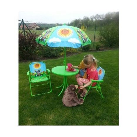 ZÁHRADNÝ SET KRTKO STOLIČKA + STÔL + SLNEČNÍK, WIKY, 170401