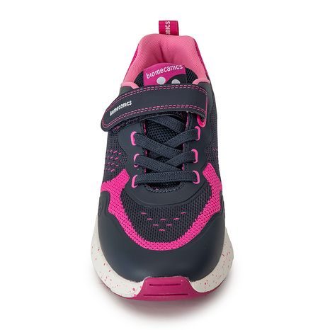 DÍVČÍ TENISKY ELASTICOS AZUL/FUSCIA, BIOMEANICS, 241271-C600, TMAVĚ MODRÁ