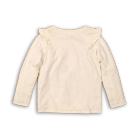 TRICOU DIN BUMBAC PENTRU FETIȚE, CU MÂNECĂ LUNGĂ, MINOTI, FORTUNE 9, CREM