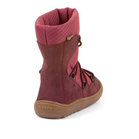 GHETE BAREFOOT DE IARNĂ PENTRU FETE TEX TRACK WOOL BORDEAUX FRODDO G3160251-6