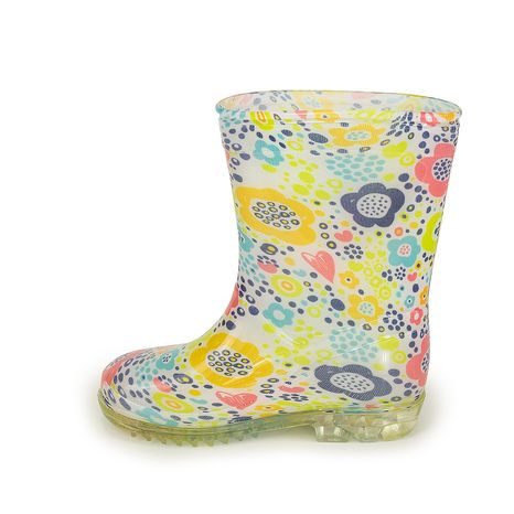 DÍVČÍ HOLÍNKY PVC - POTISK KVĚTINY, PIDILIDI, PL0038-13,  BÍLÁ