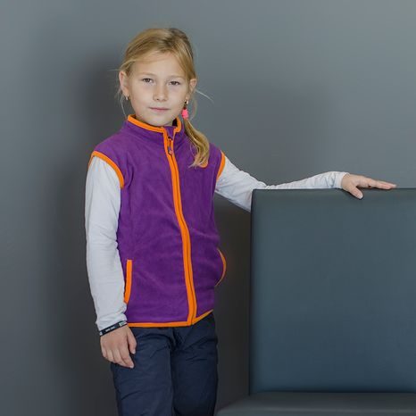DÍVČÍ VESTA PROPÍNACÍ FLEEZOVÁ, PIDILIDI, PD1120-06, FIALOVÁ