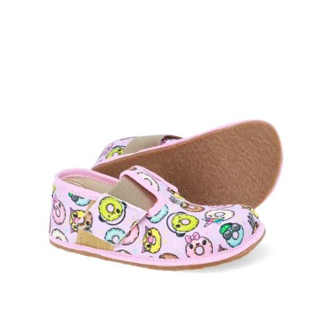 BAREFOOT DÍVČÍ PŘEZŮVKY PEGRES, BF01 DONUT, RŮŽOVÁ