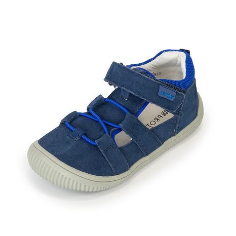 CHLAPČENSKÉ SANDÁLE BAREFOOT KENDY DENIM, PROTETIKA, TMAVOMODRÁ