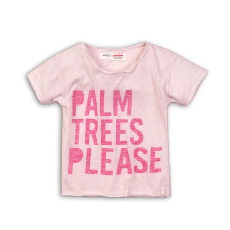 Tricou pentru fete cu mânecă scurtă, Minoti, BEACHY 5, roz