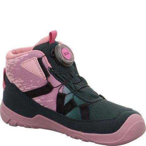 DÍVČÍ CELOROČNÍ OBUV  SUPERFIT BAREFIT TRACE GTX GREEN/ROSE 1-006040-7010