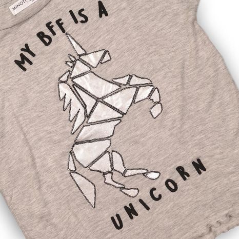 TRICOU PENTRU FETE CU MÂNECĂ SCURTĂ, MINOTI, GLEAM 2, GRI