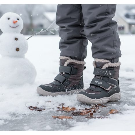 DÍVČÍ ZIMNÍ BOTY CRYSTAL GTX, SUPERFIT, 1-009098-2000, ŠEDÁ