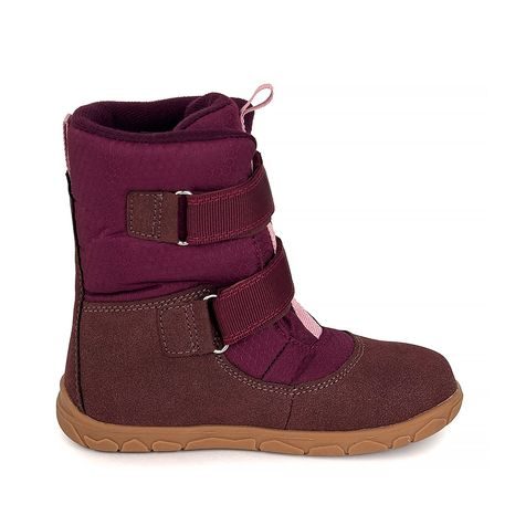CIZME DE IARNĂ BAREFOOT PENTRU FETE CU MEMBRANĂ VIKI BORDO BUGGA B00212-06
